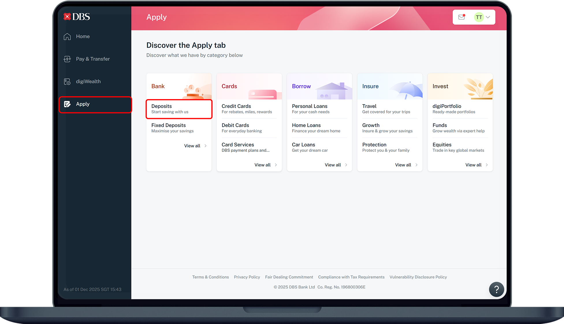 apply dashboard