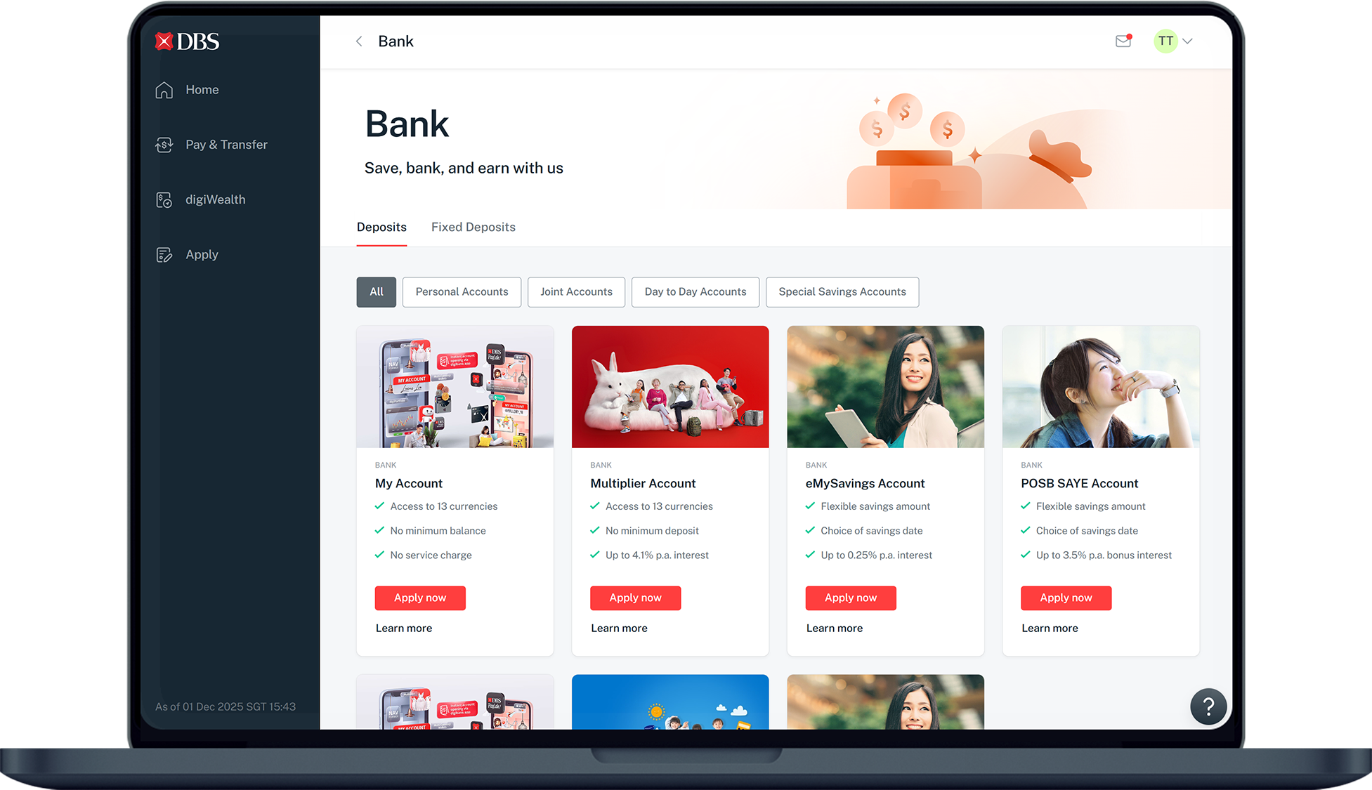 select deposit acc