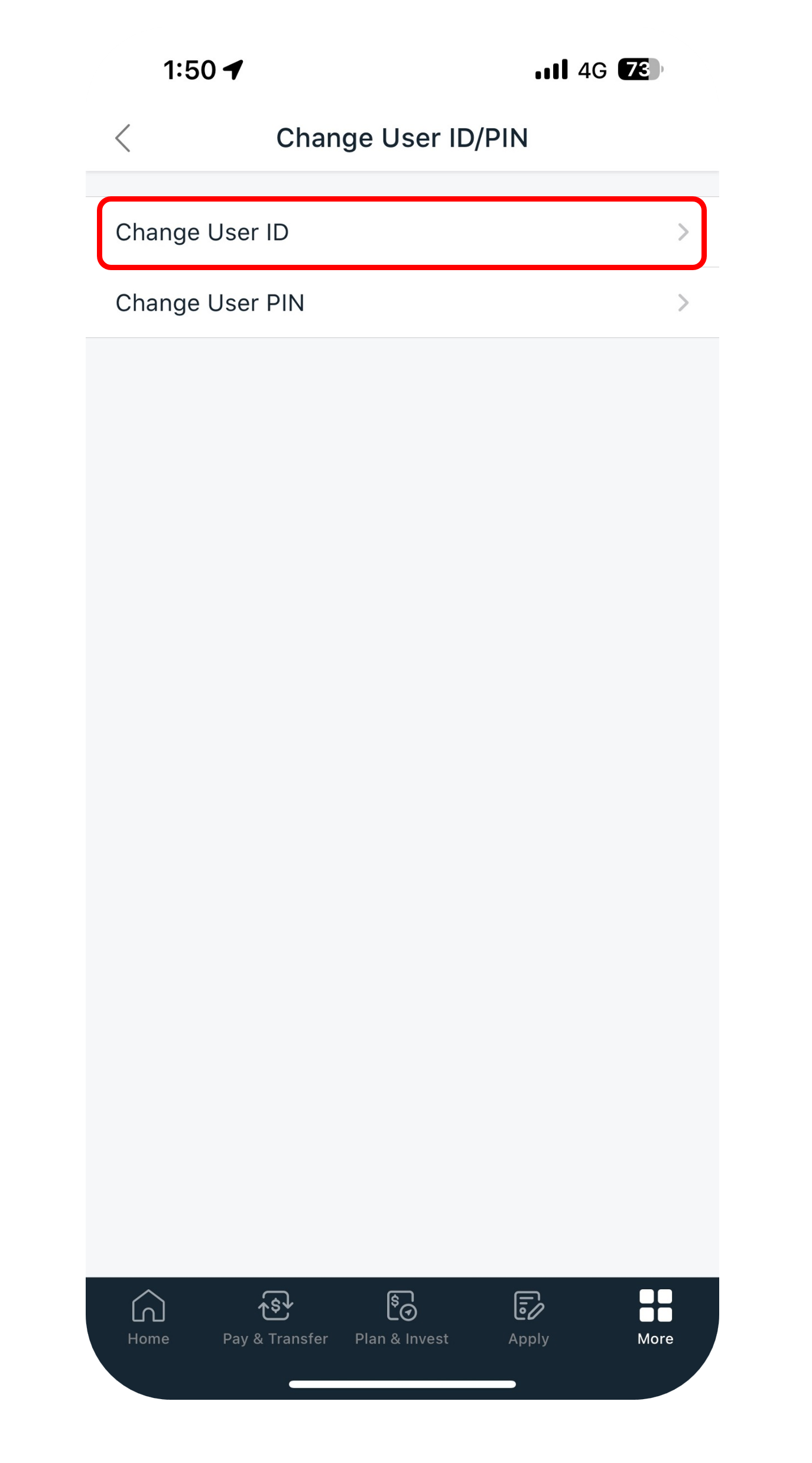 Select change user ID