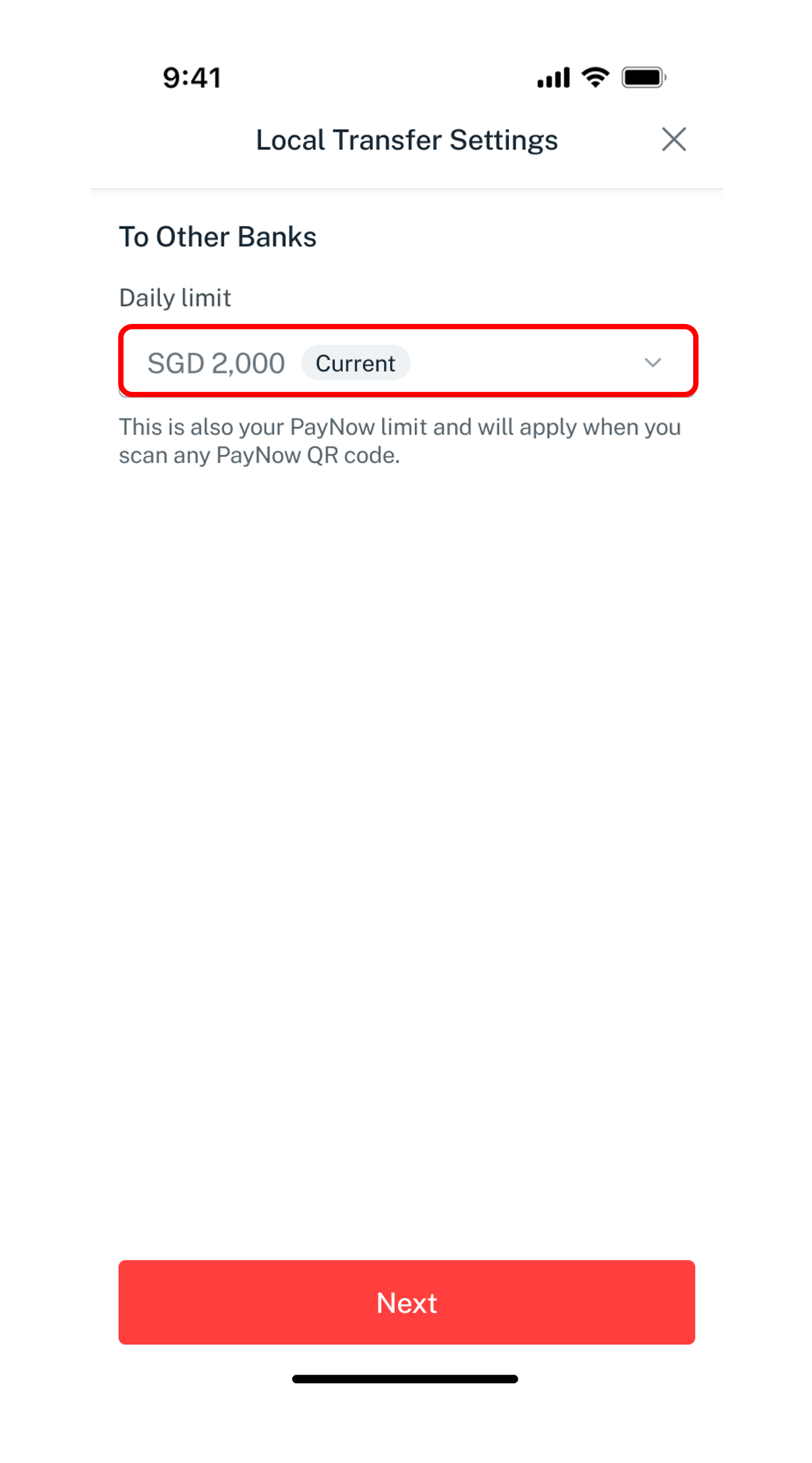 select limit option
