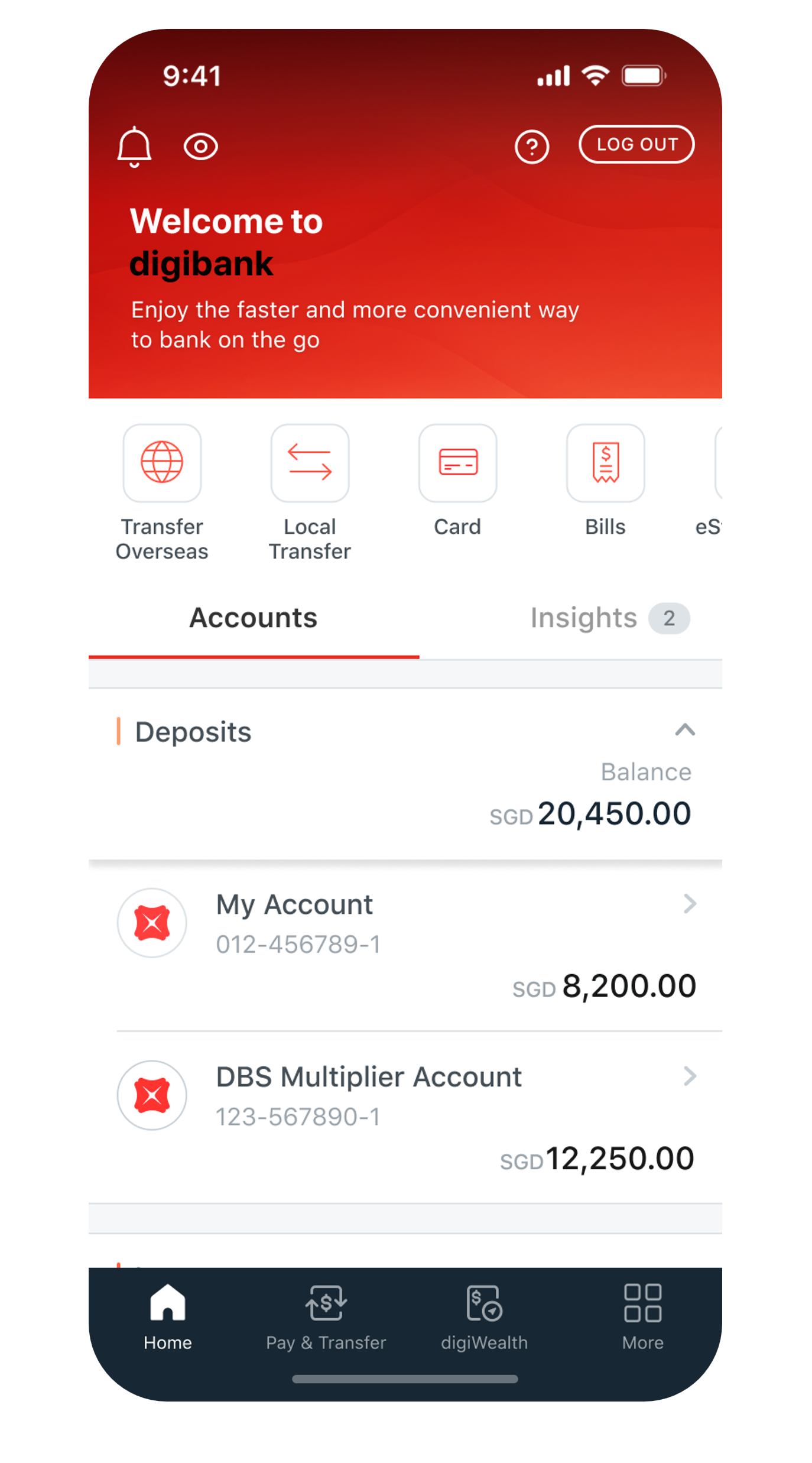 home dashboard