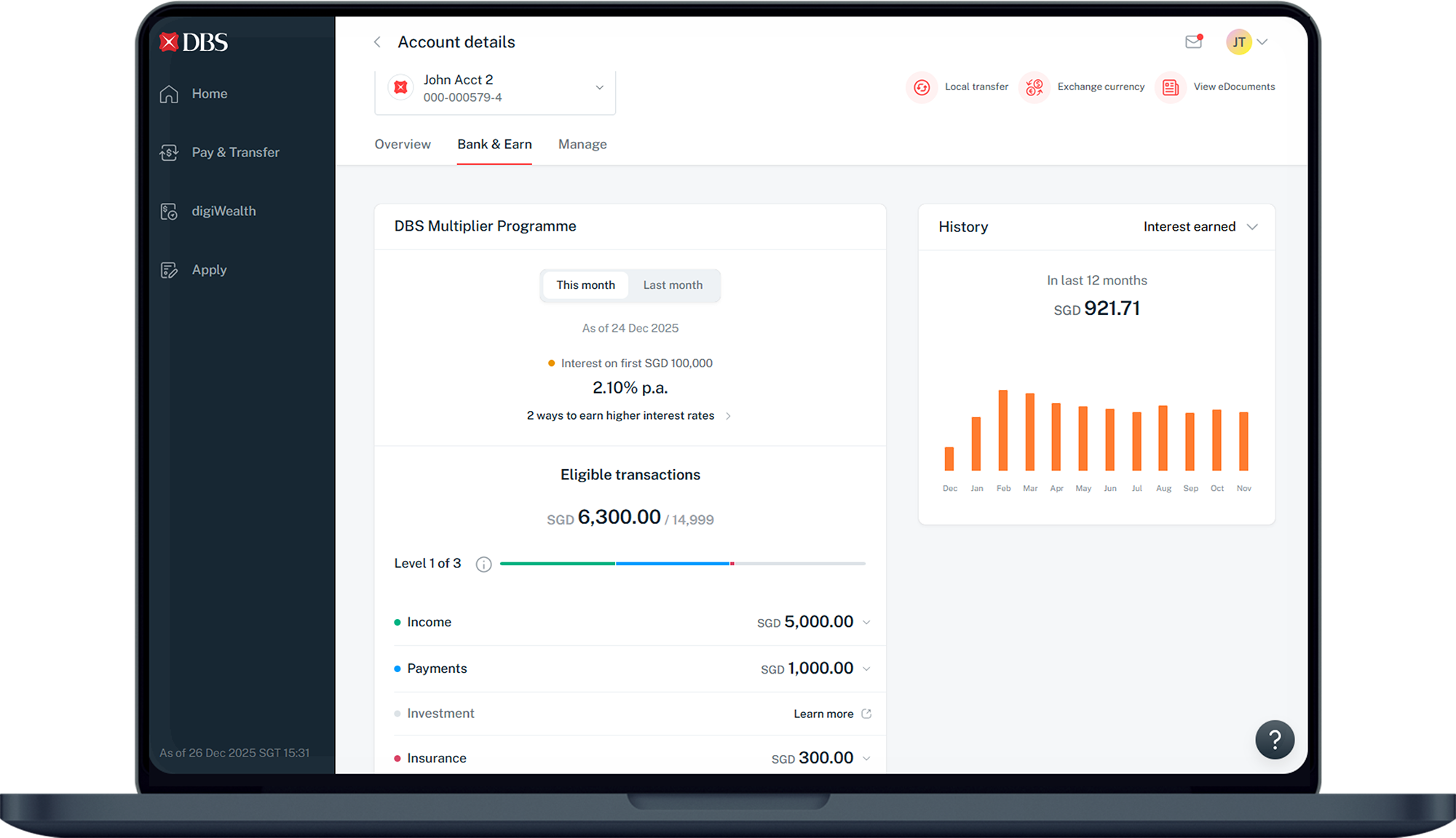 bank & earn