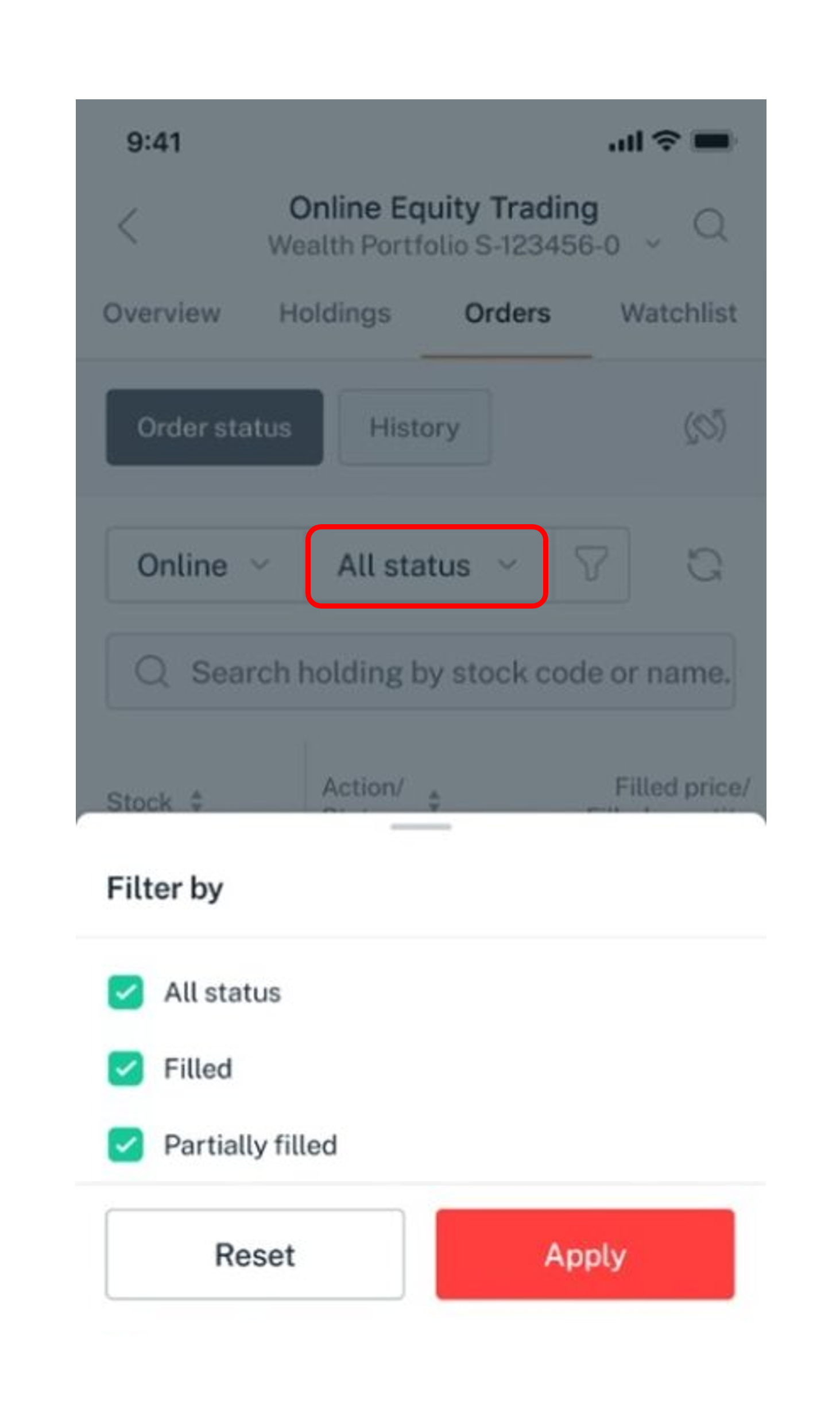 select status